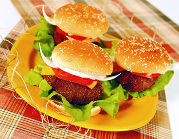 Small Portions of Food Like Hamburgers